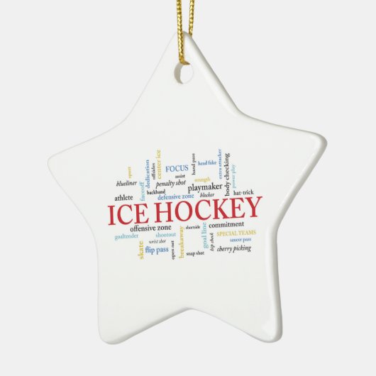 Personalize, Ice Hockey Coach Vielen Dank in Worte Keramik Ornament (Links)
