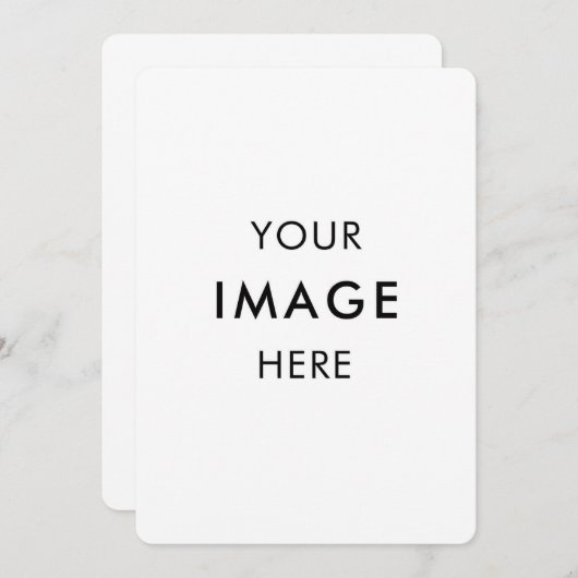  Personalize Invitation, Size: 5" x 7" Paper White Einladung (Vorne/Hinten)