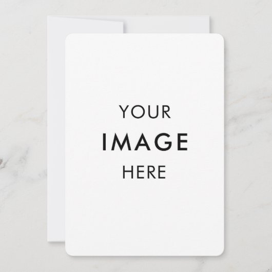  Personalize Invitation, Size: 5" x 7" Paper White Einladung (Vorderseite)