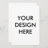  Personalize Invitation, Size: 5" x 7" Paper White Einladung (Vorne/Hinten)