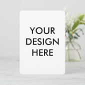  Personalize Invitation, Size: 5" x 7" Paper White Einladung (Stehend Vorderseite)