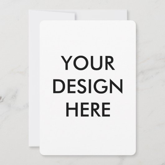  Personalize Invitation, Size: 5" x 7" Paper White Einladung (Vorderseite)