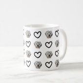 Personalize It! Black Heart Pet Photo Kaffeetasse (VorderseiteRechts)