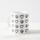Personalize It! Black Heart Pet Photo Kaffeetasse (Vorderseite Links)