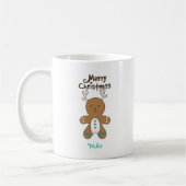 Personalize-it Christmas Deer Bär Gingerbread Man Kaffeetasse (Links)
