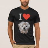 Personalize It! I Love Pet Head Photo T-Shirt (Vorderseite)