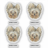 Personalize It! Multi-Pet Head Photo & Name Aufkleber (Vorderseite)