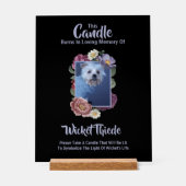Personalize It! Pet Memorial Candle Sign W/Photo Acrylschild (Vorderseite)