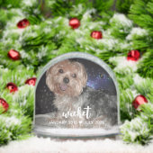 Personalize It! Pet Memorial Photo & Name WHITE Schneekugeln (Weihnachten)