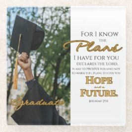 Personalize Jeremiah 29:11 Grad Cap Scripture Glasuntersetzer