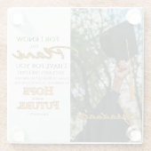 Personalize Jeremiah 29:11 Grad Cap Scripture Glasuntersetzer (Rückseite)