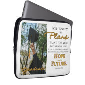 Personalize Jeremiah 29:11 Grad Cap Scripture Laptopschutzhülle (Vorne Rechts)