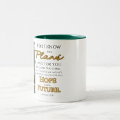 Personalize Jeremiah 29:11 Grad Cap Scripture Zweifarbige Tasse (Mittel)