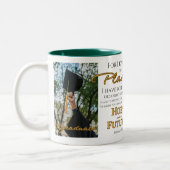 Personalize Jeremiah 29:11 Grad Cap Scripture Zweifarbige Tasse (Links)