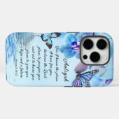 Personalize Jeremiah 29:11 Orchids Butterfly Bibel Case-Mate iPhone Hülle (Rückseite (Horizontal))