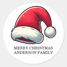 Personalize Jolly Brain Warmer Greeting Card Runder Aufkleber