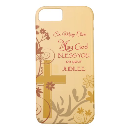 Personalize, Jubilee Anniversary Nun Cross, Wirbel Case-Mate iPhone Hülle (Rückseite)