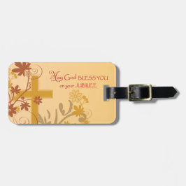 Personalize, Jubilee Anniversary Nun Cross, Wirbel Gepäckanhänger