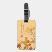 Personalize, Jubilee Anniversary Nun Cross, Wirbel Gepäckanhänger (Vorderseite vertikal)