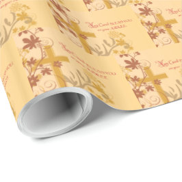 Personalize, Jubilee Anniversary Nun Cross, Wirbel Geschenkpapier