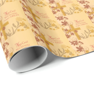Personalize, Jubilee Anniversary Nun Cross, Wirbel Geschenkpapier