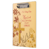 Personalize, Jubilee Anniversary Nun Cross, Wirbel Klemmbrett (Links)