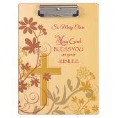 Personalize, Jubilee Anniversary Nun Cross, Wirbel Klemmbrett (Vorderseite)