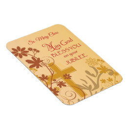 Personalize, Jubilee Anniversary Nun Cross, Wirbel Magnet