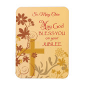 Personalize, Jubilee Anniversary Nun Cross, Wirbel Magnet (Vertikal)