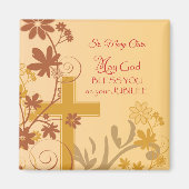 Personalize, Jubilee Anniversary Nun Cross, Wirbel Magnet (Vorne)