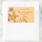Personalize, Jubilee Anniversary Nun Cross, Wirbel Rechteckiger Aufkleber (Tasche)