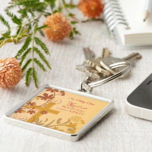 Personalize, Jubilee Anniversary Nun Cross, Wirbel Schlüsselanhänger