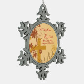 Personalize, Jubilee Anniversary Nun Cross, Wirbel Schneeflocken Zinn-Ornament (Links)