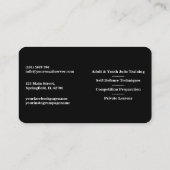 Personalize Karate instructor Gold Kickboxing  Visitenkarte (Rückseite)