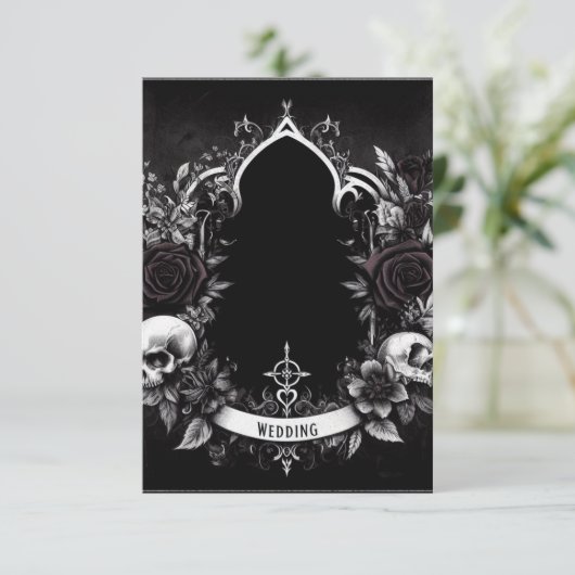 Personalize-Karte - Gothic - Blank Template Einladung (Stehend Vorderseite)