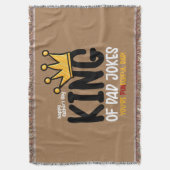 Personalize King of Vater Jokes Decke (Vorderseite Vertikal)