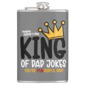 Personalize King of Vater Jokes Flachmann (Vorderseite)
