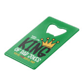 Personalize King of Vater Jokes Geldbeutel Flaschenöffner (Vorderseite Schrägansicht)