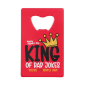 Personalize King of Vater Jokes Geldbeutel Flaschenöffner (Rückseite)