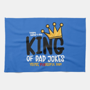 Personalize King of Vater Jokes Geschirrtuch