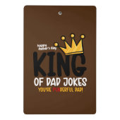 Personalize King of Vater Jokes Mini Klemmbrett (Rückseite)