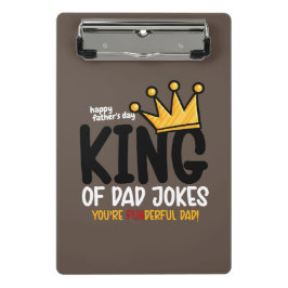 Personalize King of Vater Jokes Mini Klemmbrett