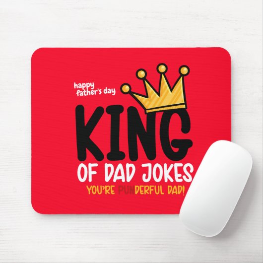 Personalize King of Vater Jokes Mousepad (Mit Mouse)