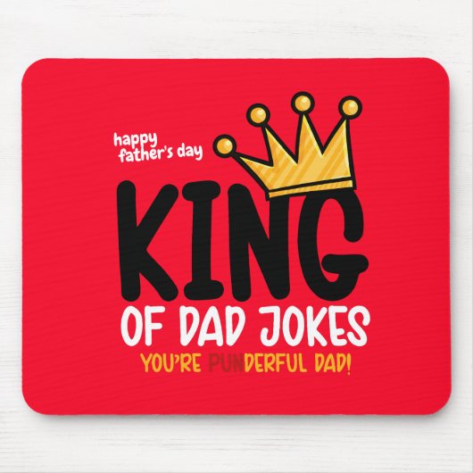 Personalize King of Vater Jokes Mousepad (Vorne)