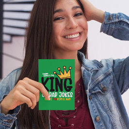 Personalize King of Vater Jokes Postkarte
