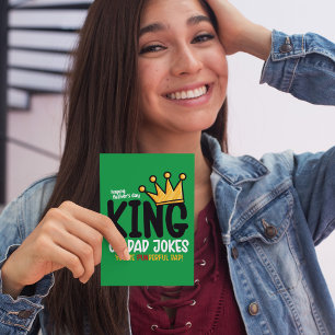 Personalize King of Vater Jokes Postkarte