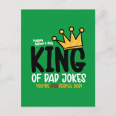Personalize King of Vater Jokes Postkarte (Vorderseite)