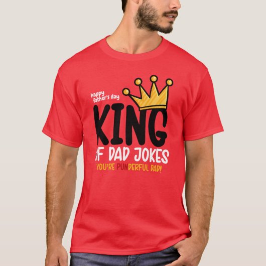 Personalize King of Vater Jokes T-Shirt (Vorderseite)
