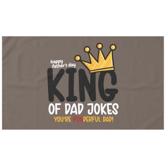 Personalize King of Vater Jokes Tischdecke (Vorderseite (Horizontal))