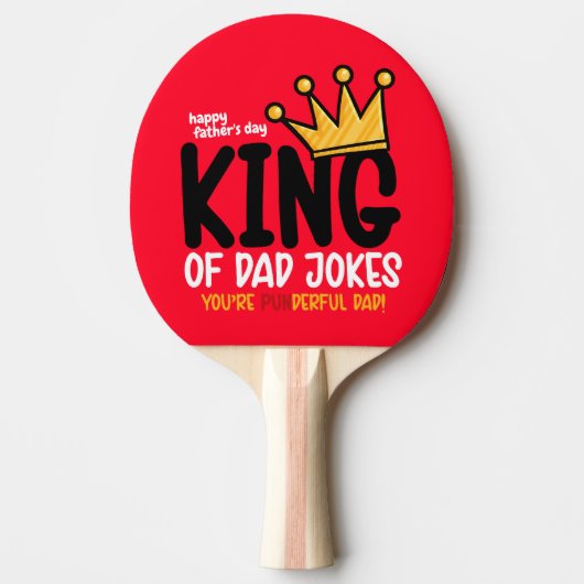 Personalize King of Vater Jokes Tischtennis Schläger (Vorderseite)